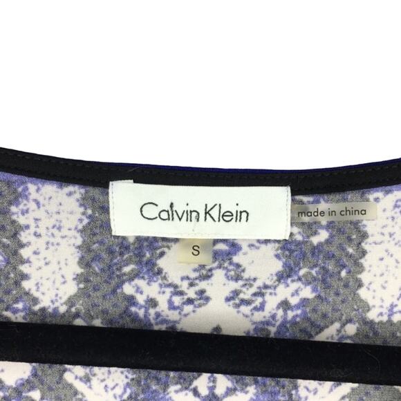 Calvin Klein Snake Stripe Print Sleeveless Blouse Women's Size Small - Picture 3 of 5